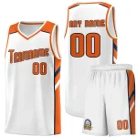 Custom White Black-Orange Classic Sets Sports Uniform Basketball Jersey