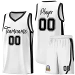 Custom White Black Classic Sets Sports Uniform Basketball Jersey