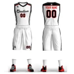 Custom Navy White-Red Classic Sets Mesh Basketball Jersey