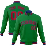 Custom Powder Blue Orange-White Classic Style Varsity Full-Snap Letterman Jacket