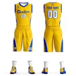 Custom Royal White Classic Sets Mesh Basketball Jersey