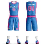 Custom Powder Blue White Classic Sets Mesh Basketball Jersey