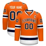 Custom Olive Gold Olive-Khaki Classic Style Hockey Jersey