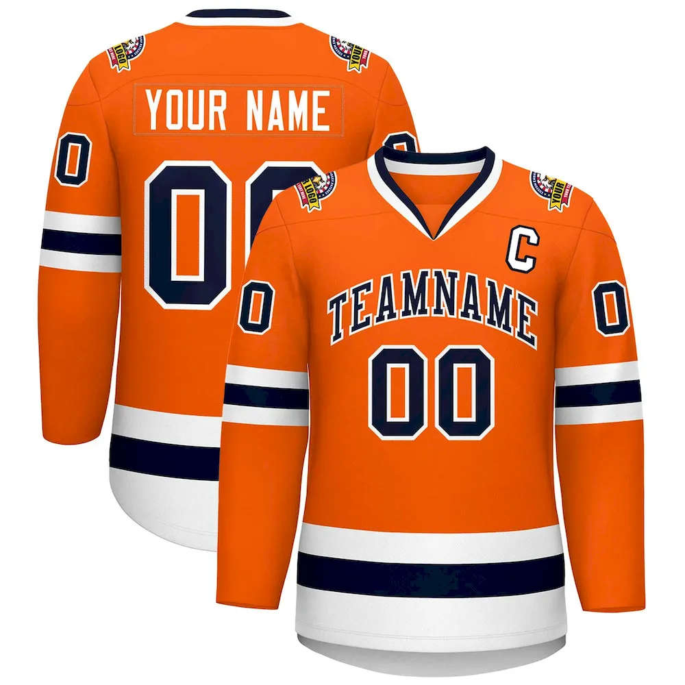 Custom Olive Gold Olive-Khaki Classic Style Hockey Jersey