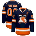 Custom Orange Royal Orange-White Classic Style Hockey Jersey