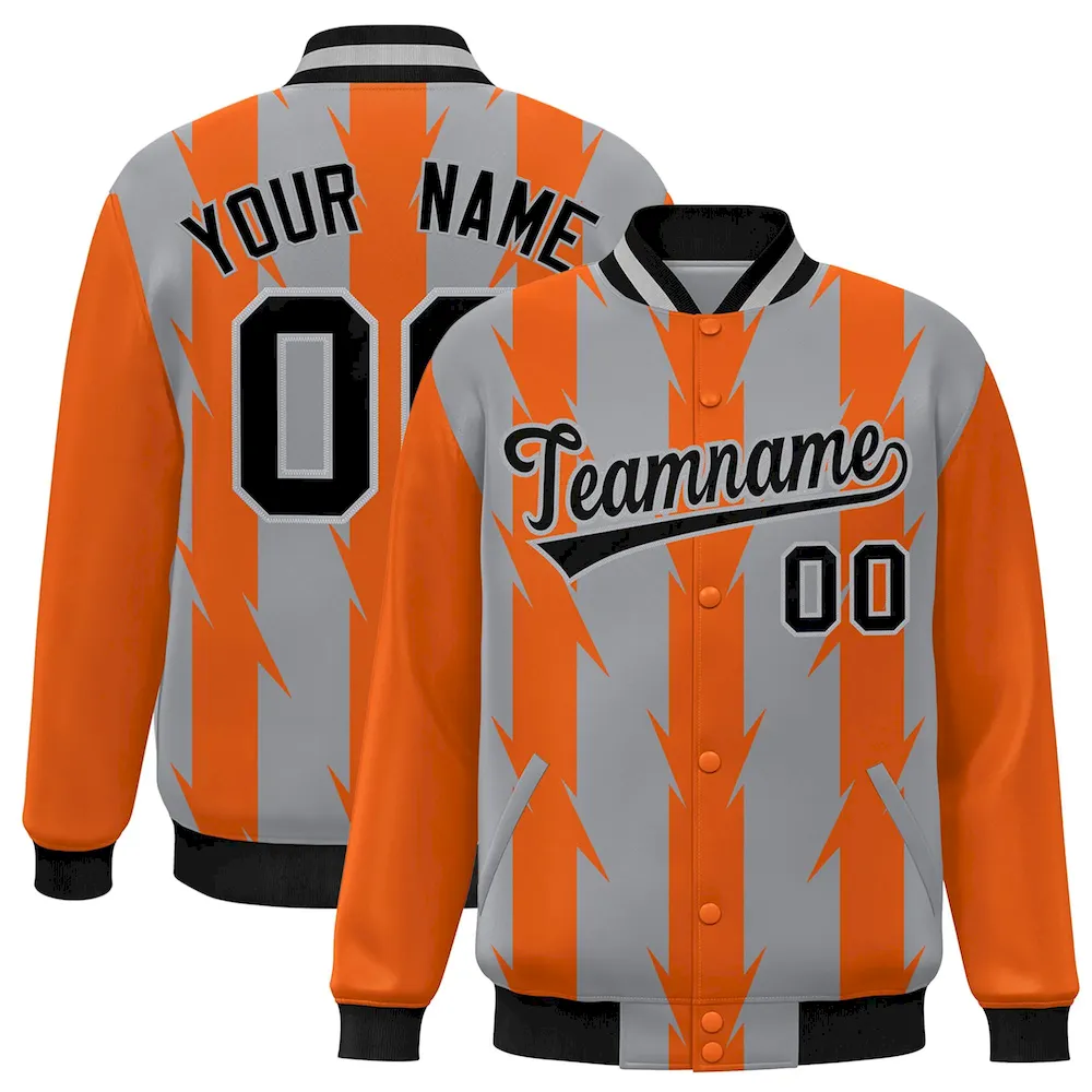 Custom Orange Royal-White Lace-Up Neck Hockey Jersey