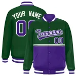 Custom Green Gold White Personalized Classic Lace-Up Neck Hockey Jersey