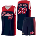Custom Navy Red Classic Sets Sports Uniform Basketball Jersey