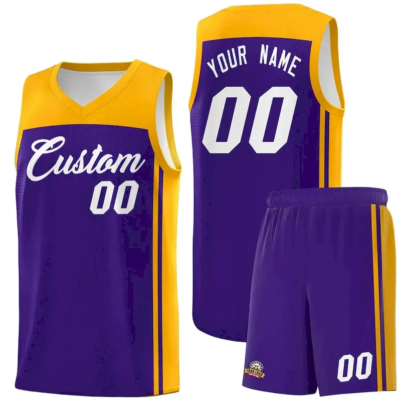 Custom White Yellow Classic Sets Sports Uniform Basketball Jersey