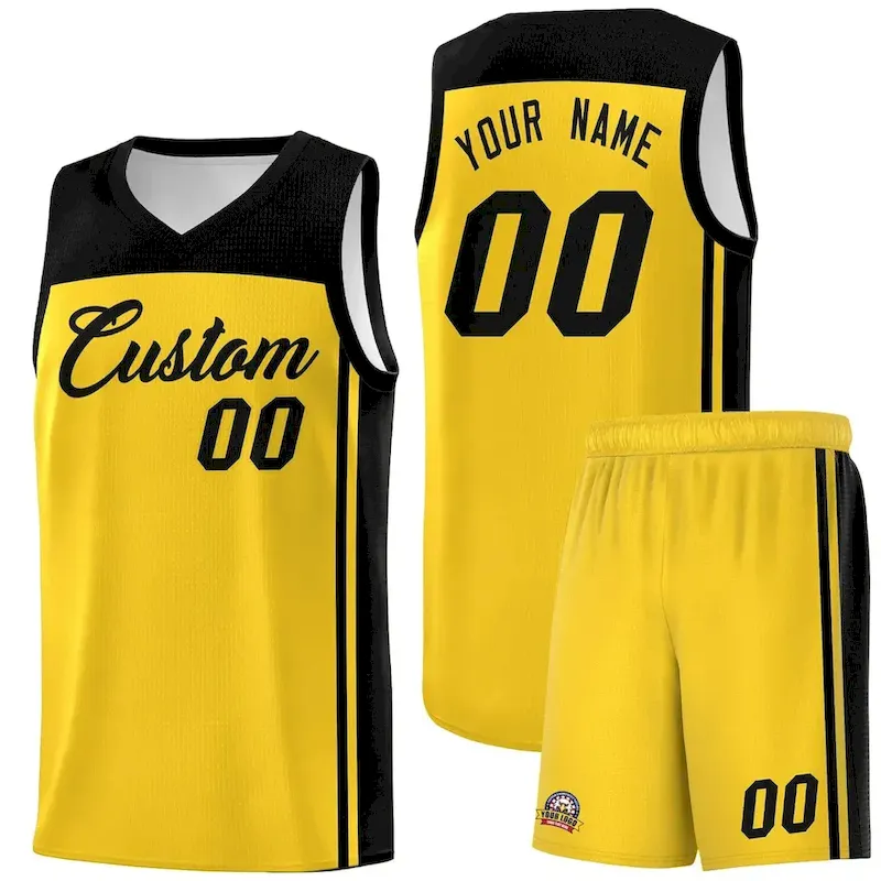 Custom Yellow Purple Classic Sets Sports Uniform Basketball Jersey