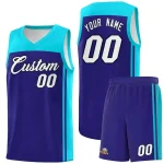 Custom Purple Sky Blue Classic Sets Sports Uniform Basketball Jersey