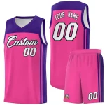 Custom Pink Purple Classic Sets Sports Uniform Basketball Jersey