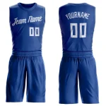 Custom Royal White Classic Sets Basketball Jersey