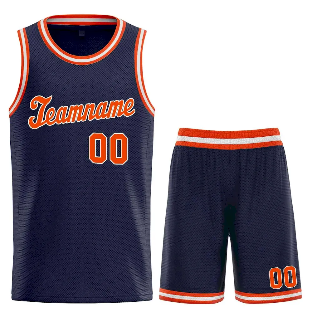Custom Navy Yellow Heal Sports Uniform Classic Sets Basketball Jersey