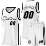 Custom White Black Classic Sets Sports Uniform Basketball Jersey