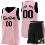 Custom Pink Black Chest Slash Patttern Sports Uniform Basketball Jersey