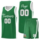 Custom Green White Classic Sets Sports Uniform Basketball Jersey