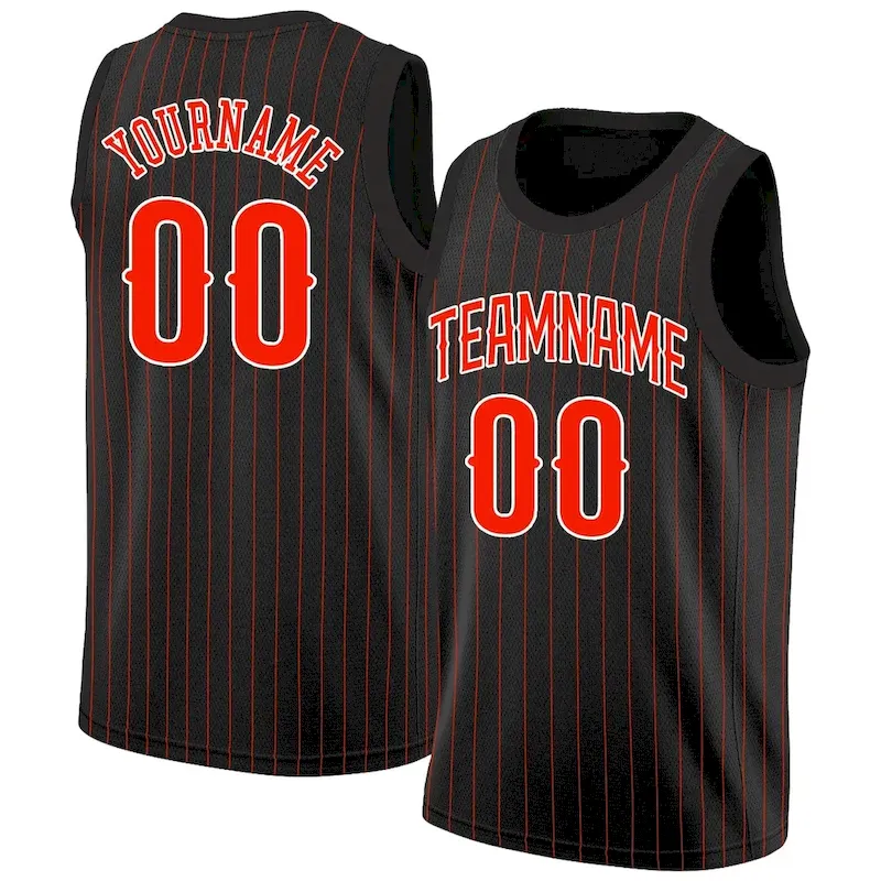Custom White Red Stripe Fashion Tops Athletic Basketball Jersey