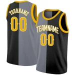 Custom Red Black-White Split Fashion Tops Basketball Jersey