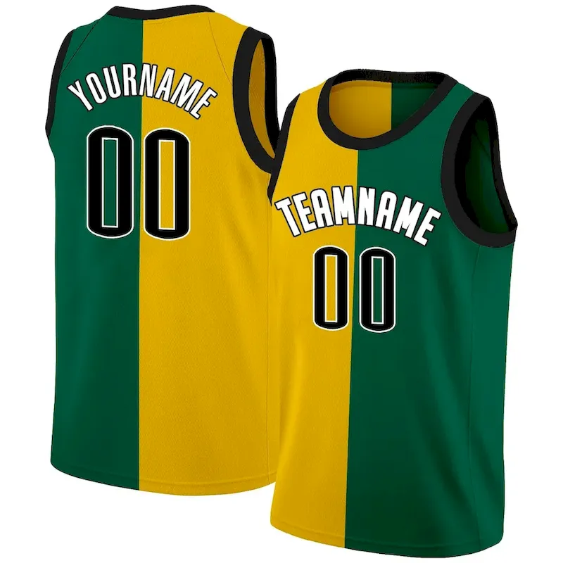 Custom Red Black-White Split Fashion Tops Basketball Jersey