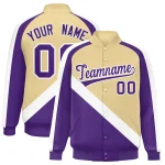 Custom Royal White Raglan Sleeves Full-Snap Varsity Personalized Letterman Baseball Coats Jacket