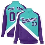 Custom Red Black Raglan Sleeves Full-Snap Varsity Personalized Letterman Baseball Coats Jacket