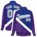 Custom Black Royal Raglan Sleeves Full-Snap Varsity Personalized Letterman Baseball Coats Jacket