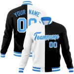 Custom Green White-Green Raglan Sleeves Varsity Full-Snap Letterman Jacket