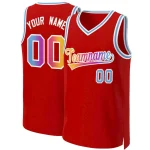 Custom Red Yellow-White Classic Gradient Fashion Tops Basketball Jersey