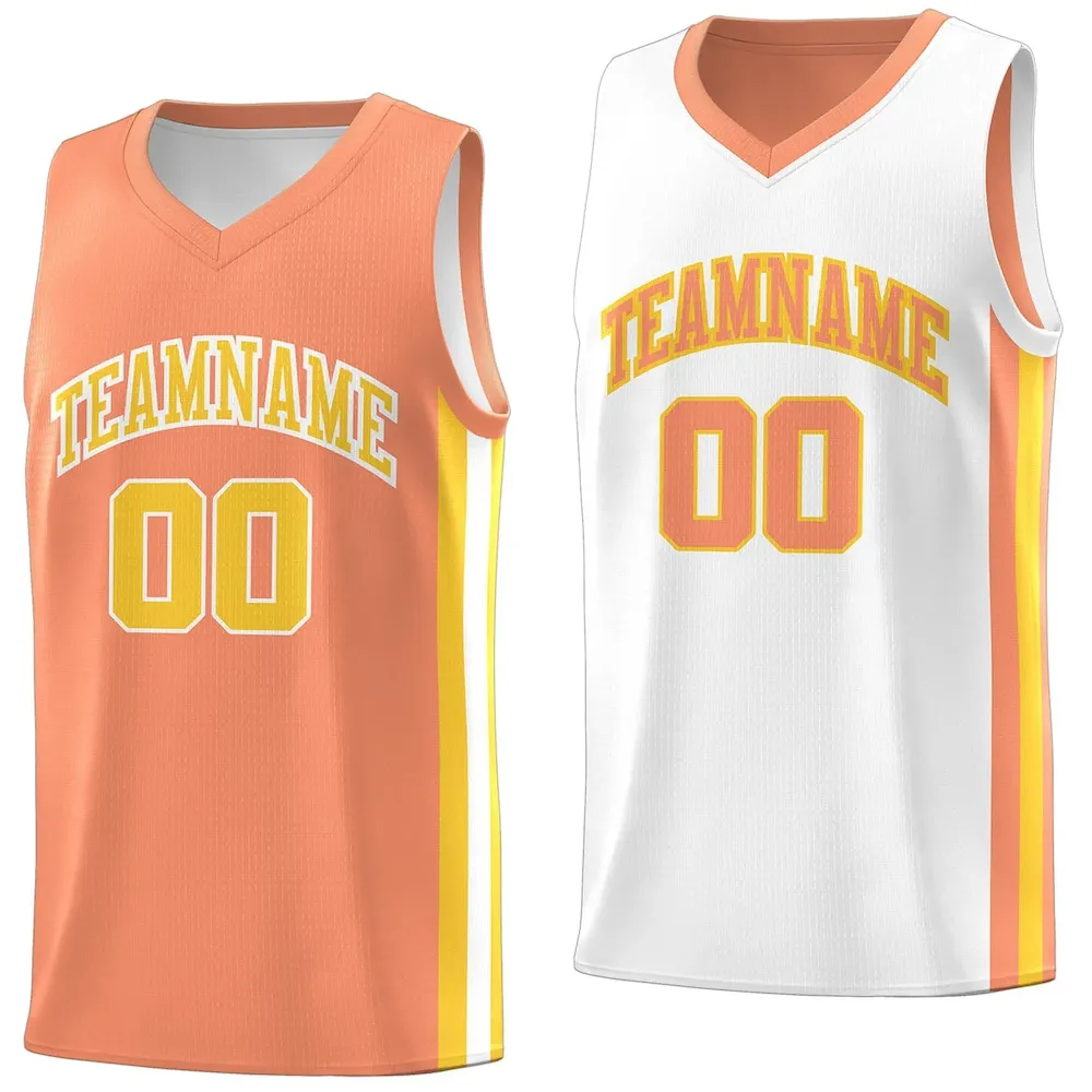 Custom Green Khaki-White Double Side Tops Basketball Jersey