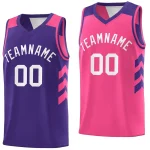 Custom Royal White Double Side Tops Athletic Basketball Jersey