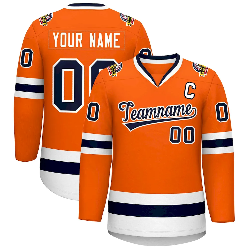 Custom Olive Gold Olive-Khaki Classic Style Hockey Jersey