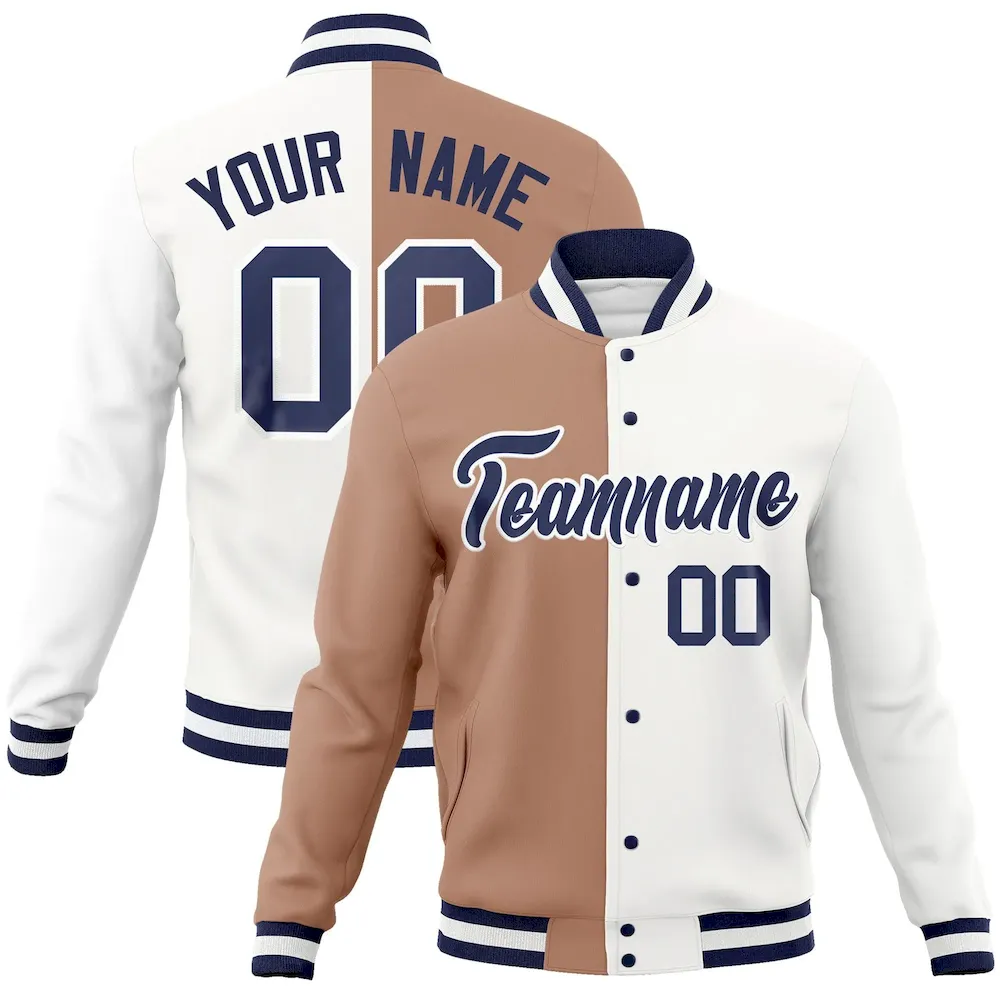 Custom Black Red Varsity Full-Snap Split Letterman Baseball Jacket