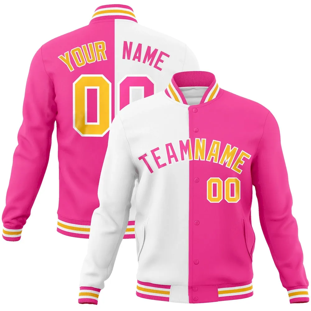 Custom Adult Full-Snap Baseball Varsity Letterman Jackets Cotton Blend Coats