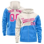 Custom Stitched Gray Royal White Classic Style Hoodie Training Uniform