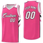 Custom Pink White Classic Tops Fashion Sportwear Basketball Jersey