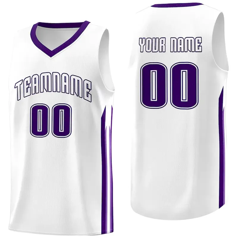 Custom White Pink Classic Tops Fashion Sportwear Basketball Jersey