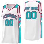 Custom White Navy-Orange Classic Tops Men/Boy Athletic Basketball Jersey