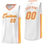 Custom White Aqua-Old Gold Classic Tops Mesh Sport Basketball Jersey