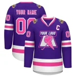 Custom White Navy Old Gold-Red Classic Style Hockey Jersey