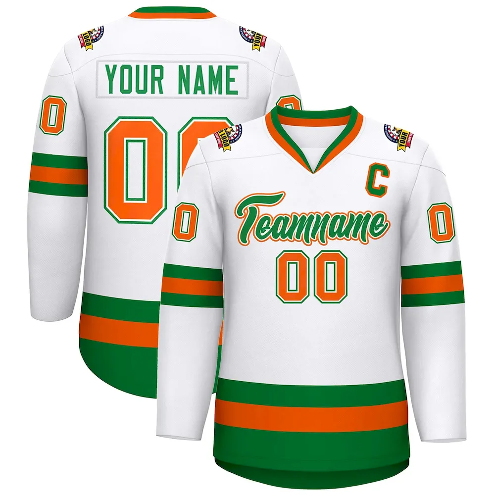 Custom Brown Red-Gold Classic Style Hockey Jersey