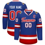 Custom Royal Red-White Classic Style Hockey Jersey