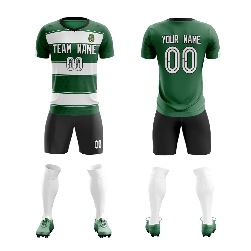 Custom Blue White Soft Training Uniform Soccer Sets Jersey