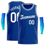 Custom Aqua Navy White-Red Classic Style Hockey Jersey