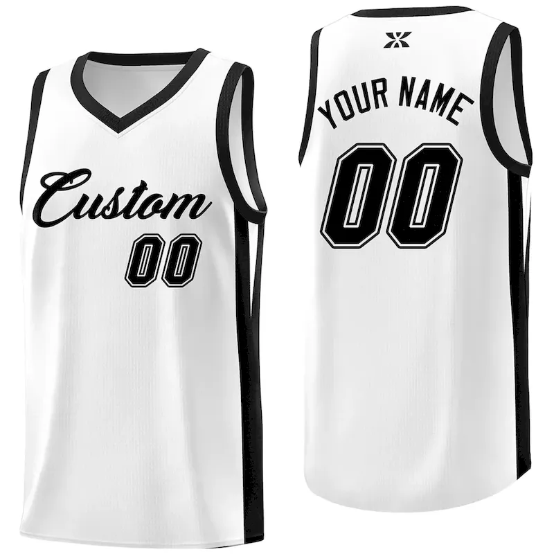 Custom Blue White Classic Tops Outdoor Basketball Jersey
