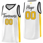 Custom White Black Classic Tops Outdoor Personalized Basketball Jersey