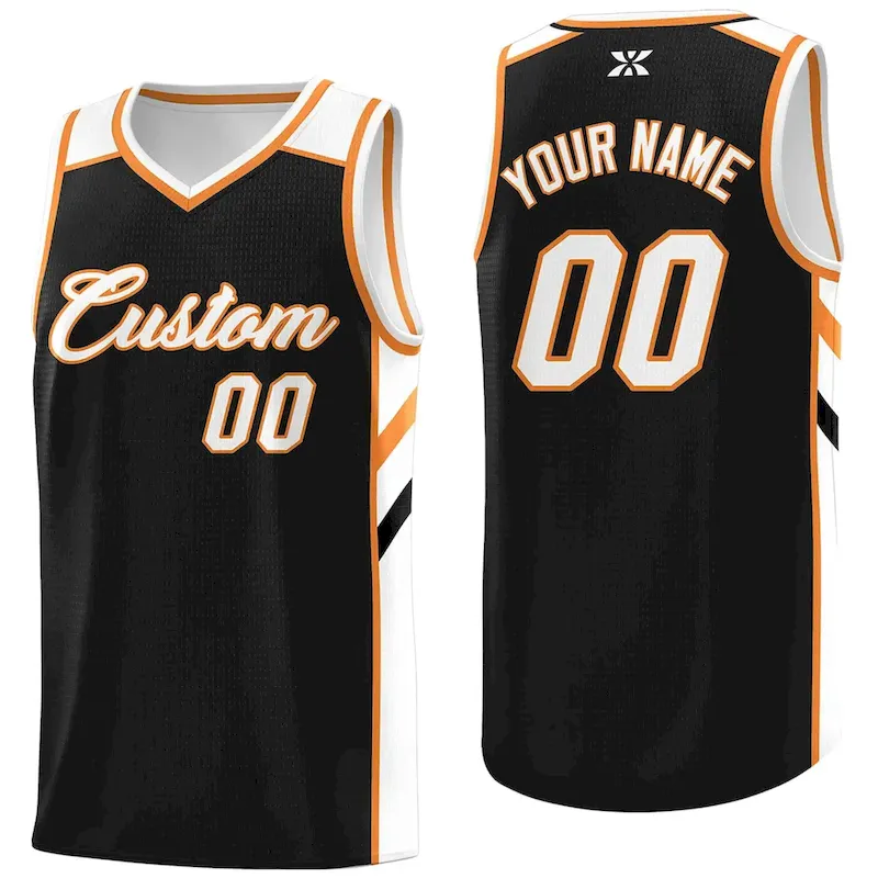 Custom Yellow White-Black Classic Tops Style Mesh Sport Basketball Jersey
