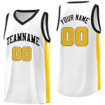 Custom White White Classic Tops Mesh Sport Basketball Jersey