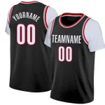 Custom Red White Classic Tops Casual Fake Sleeve Basketball Jersey