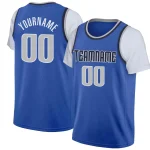 Custom Royal Black-Navy Classic Tops Casual Fake Sleeve Basketball Jersey